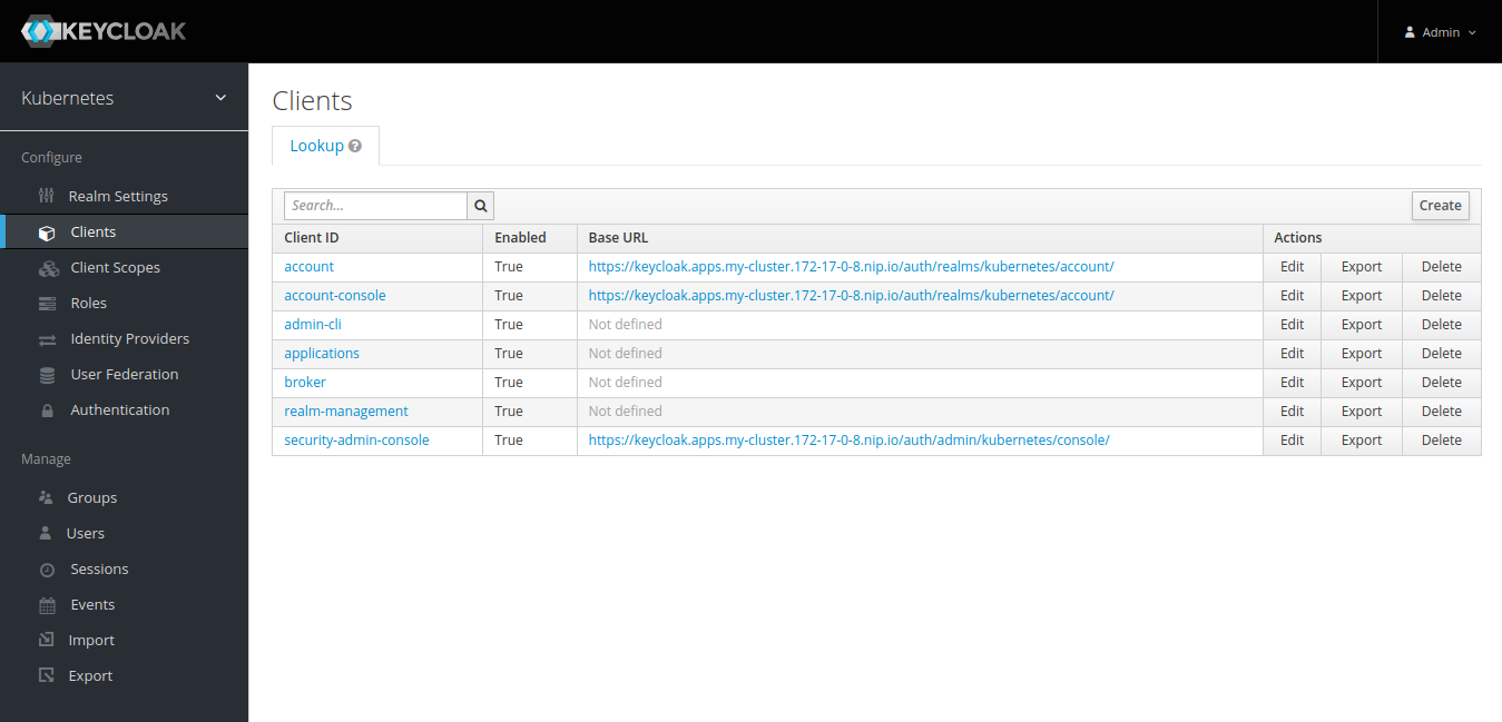 dashboard for clients management